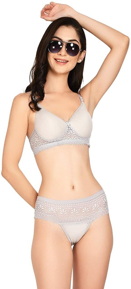 Buy Be-Wild Full Coverage Foam Padded Bra Panty Set for Women and  Girls/Casual/Everyday/Honeymoon/Bra Panty/Bridal Set/net Bra  Panty/Fancy/Non Wired/t-Shirt/Daily use/(Bra Panty Set) Online In India At  Discounted Prices