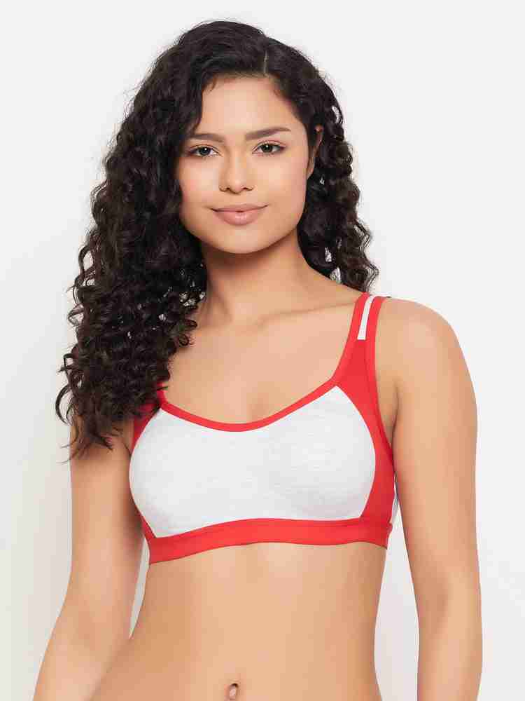 Buy Clovia Grey Non Wired Non Padded Sports Bra for Women Online