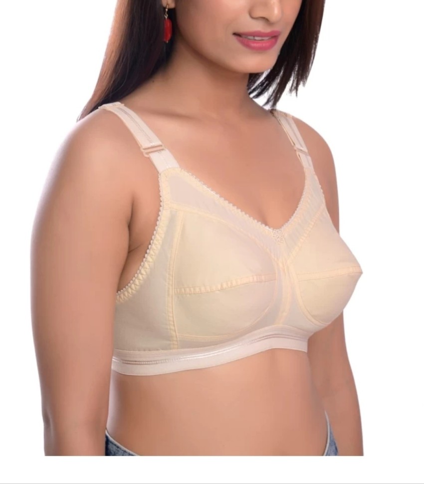 Buy Libra Fashion Women's Cotton Padded Bra (Beige) Size: 34C at