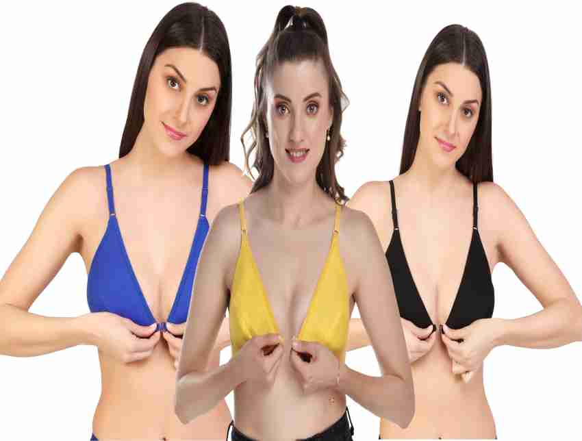 women front open bra combo pack of 3 cotton bra everyday bra daily