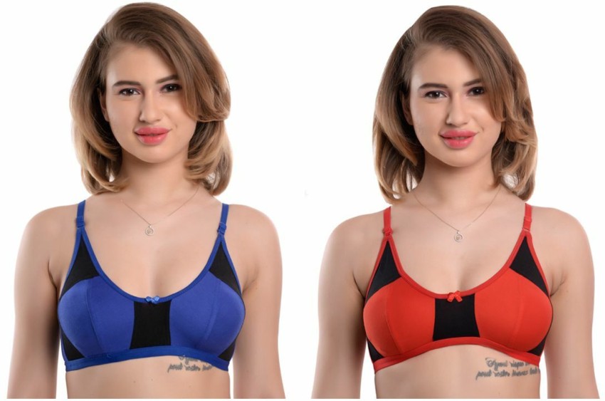 A1 unique Women's Cotton Wire Free Non Padded Full Coverage Bra