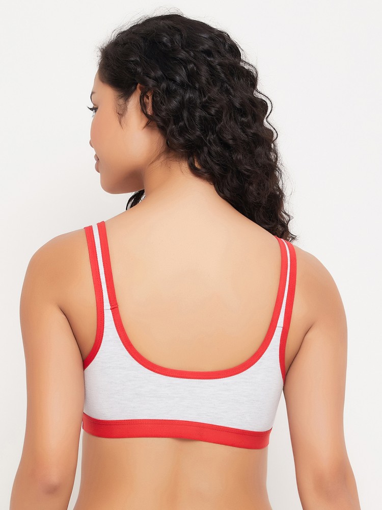 Buy Clovia Low Impact Cotton Non-Padded Non-Wired Sports Bra In Grey Online  In India At Discounted Prices