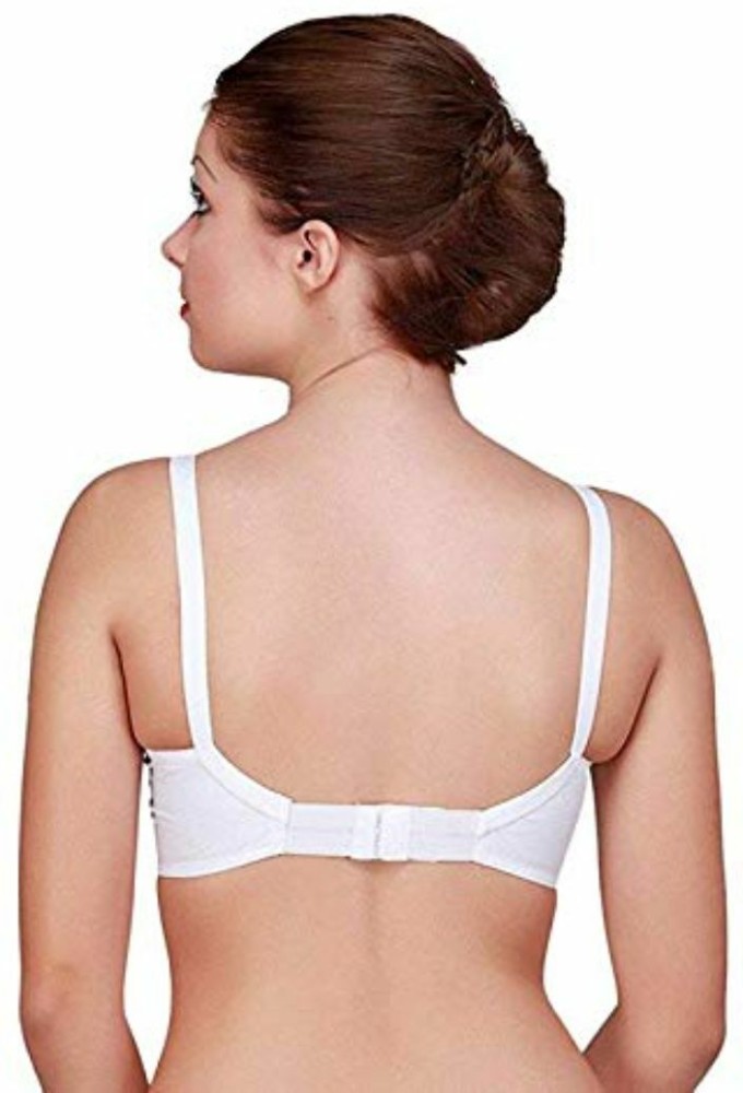 Buy A1 UNIQUE White Pure 100% Cotton Elastic Strap Bra for Women and Girls  Women's Non Padded, Non-Wired, Regular Bra (Piece of 5) (28A) at