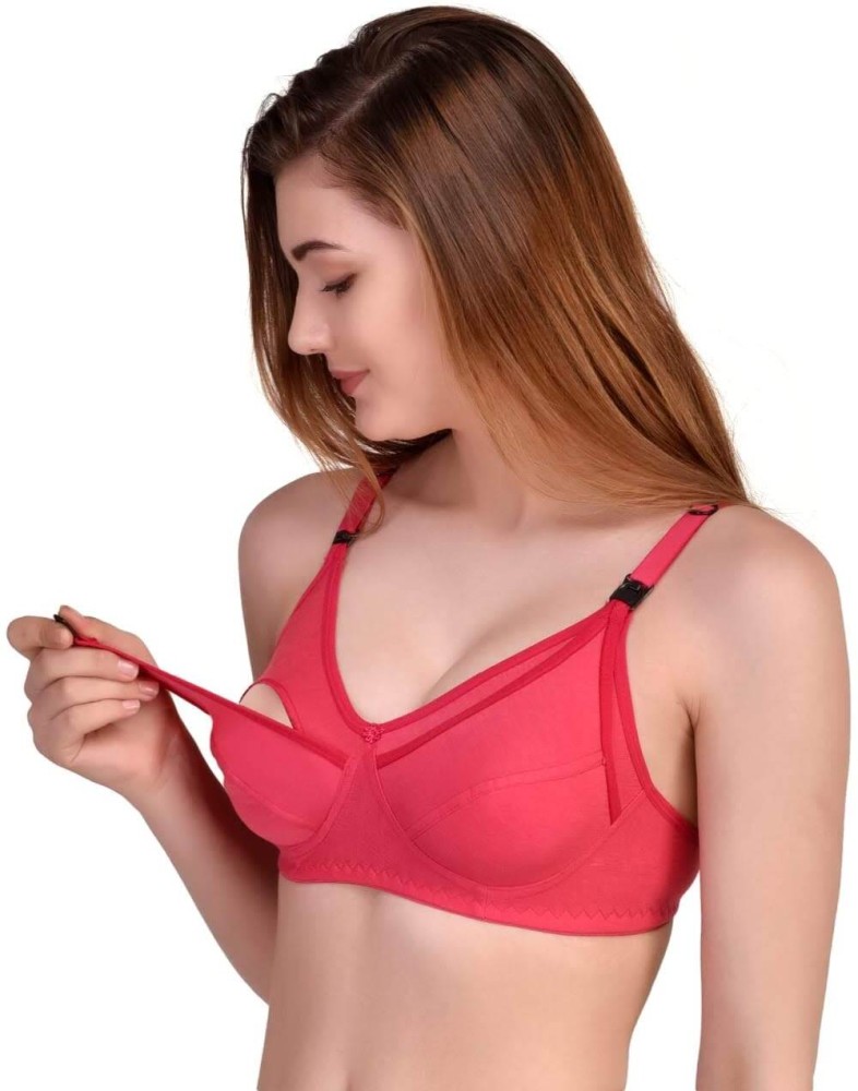 Postnatal for Women Breastfeeding Cloth Laxchic Strapless Bra Plus Size  Comfy Bra 34 E Strapless Bra Comfortable Padde Red : : Fashion