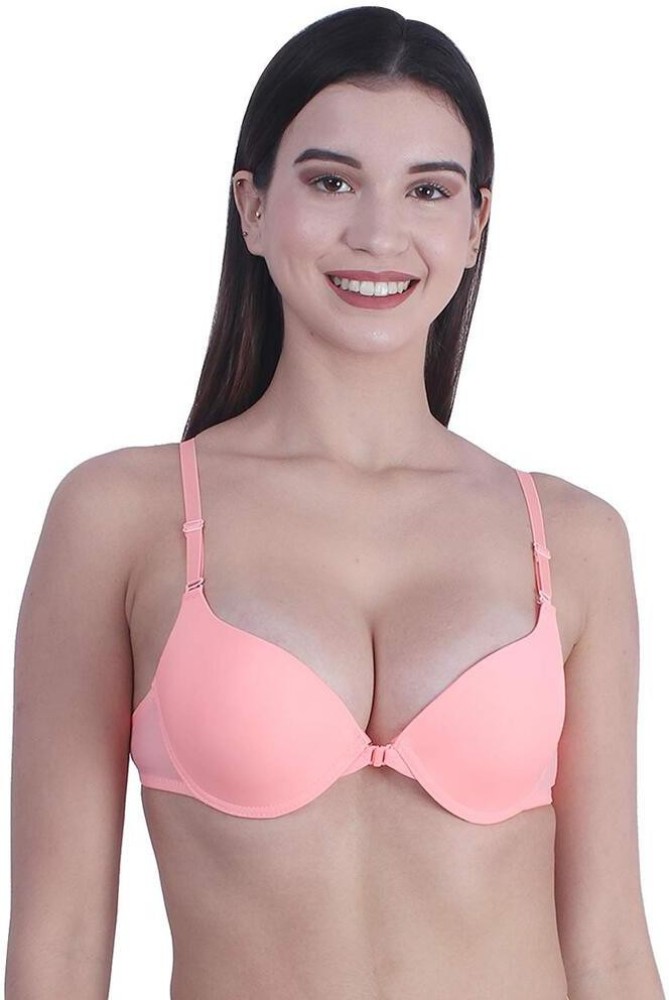 Women Inflatable Bra, Comfortable Padded Lift Push Up Bra, Invisible Bras,  Thickened Support Non-Slip Dress Bra,Flesh pro,80D 36D