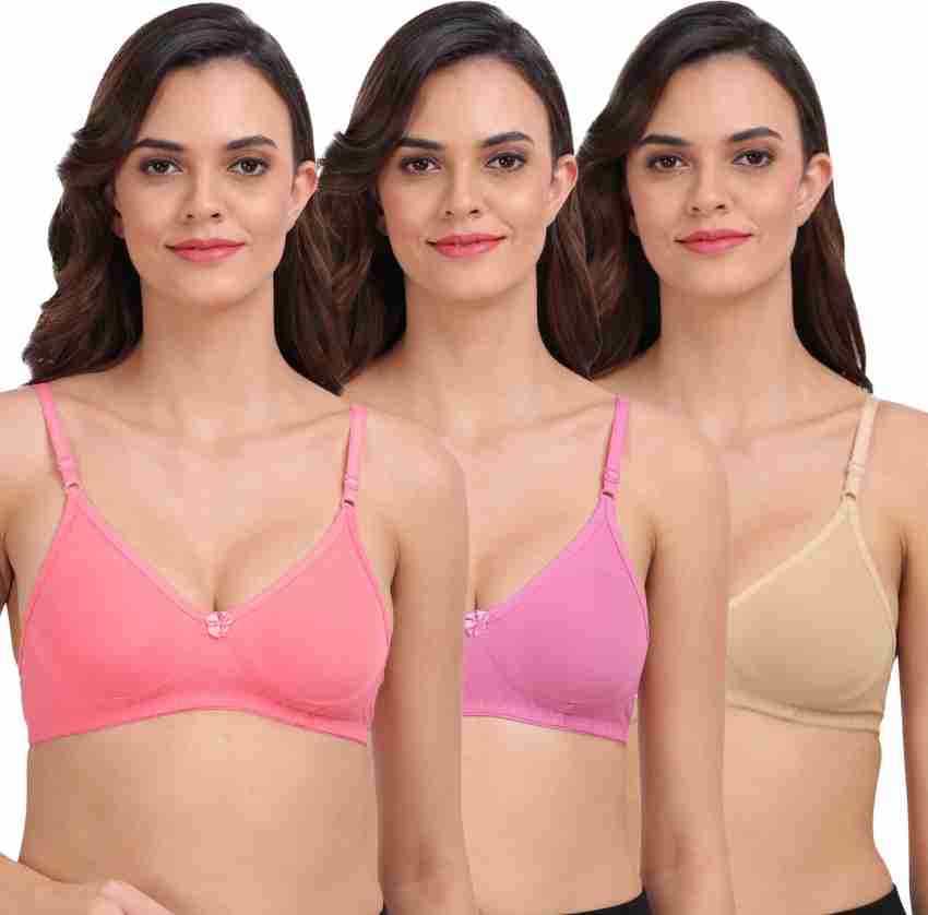 Buy online Pink Solid Regular Bra from lingerie for Women by Groversons  Paris Beauty for ₹549 at 58% off