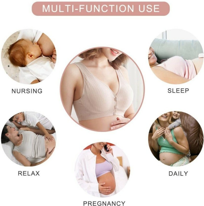 Pink PixiesCreation Seamless Nursing Bra Women Maternity/Nursing
