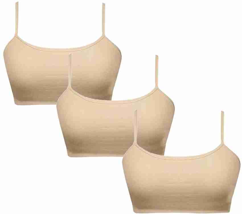 BRAAFEE Pack of 3 girls sports cotton non padded beginner bra Girls Sports  Non Padded Bra - Buy BRAAFEE Pack of 3 girls sports cotton non padded beginner  bra Girls Sports Non