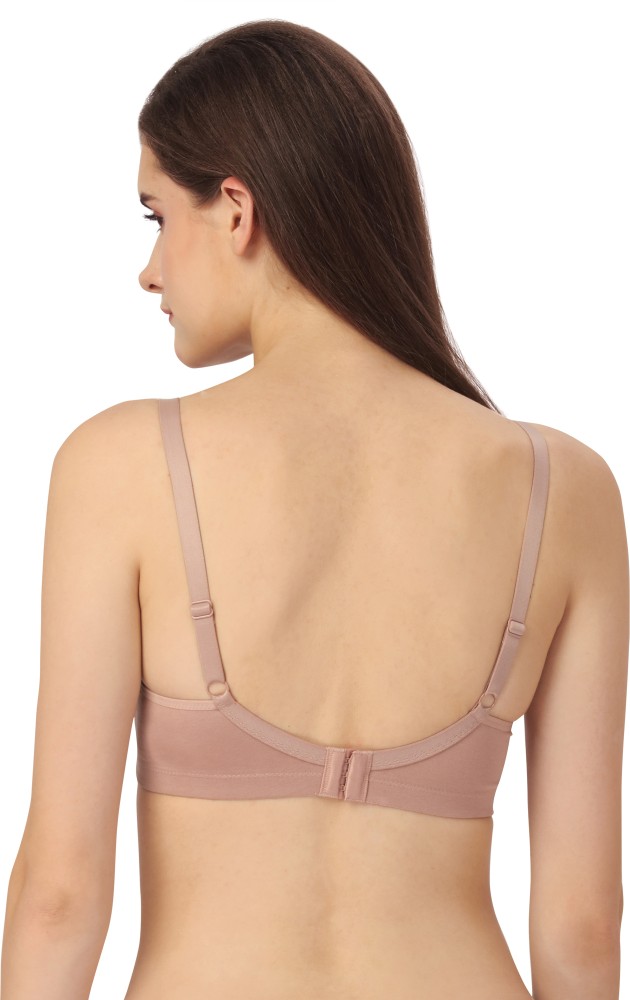Buy SOIE Non Padded Non Wired Full Coverage Cotton Spandex Encircled  T-shirt Bra-Lilac Online