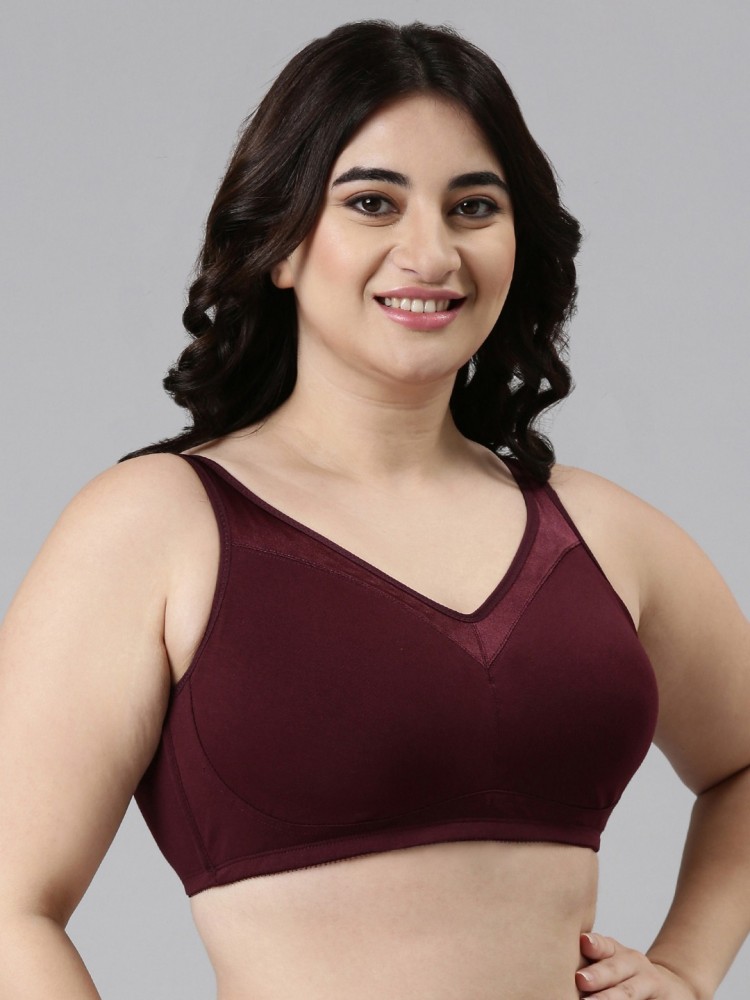 Buy Enamor Full Coverage, Wirefree A112 Smooth Super Lift Classic Full  Support Cotton Women T-Shirt Non Padded Bra Online at Best Prices in India