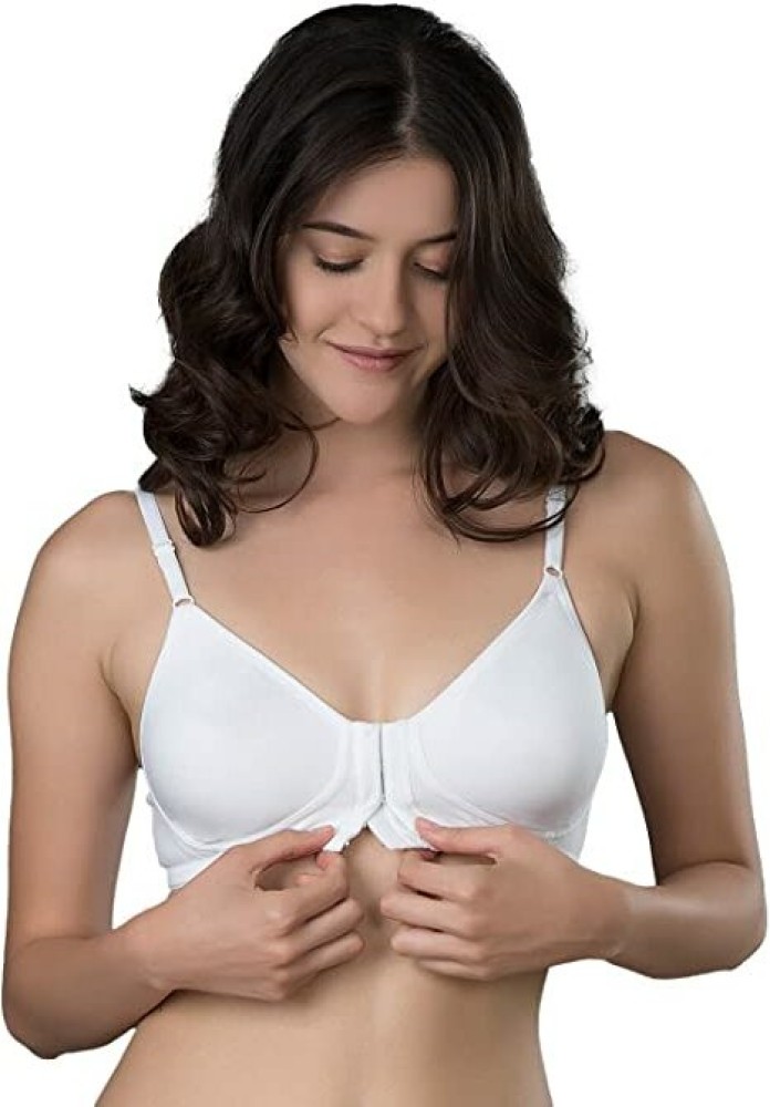 Viyan Shop FRONT HOOK OPEN BRA WHITE COLOUR PACK OF 2