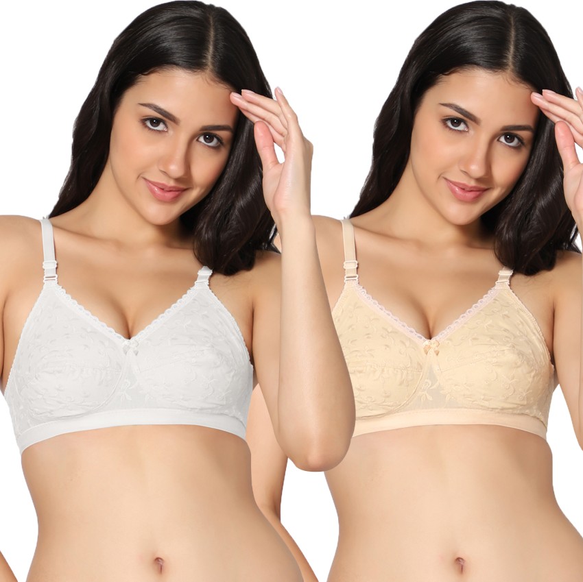 Buy Cukoo White Lace Full Coverage Bra & Panty Set for Women's