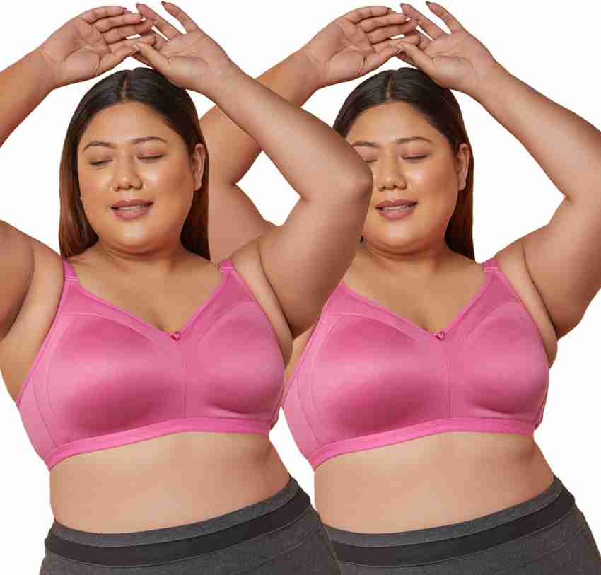 maashie M4408 Cotton Non-Padded Non-Wired Everyday Bra, Blush 44D