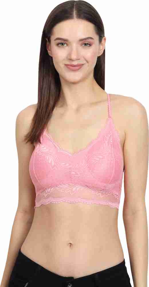 SEXYFIT MDLN-FNBC-PNK Women Bralette Lightly Padded Bra - Buy SEXYFIT MDLN- FNBC-PNK Women Bralette Lightly Padded Bra Online at Best Prices in India