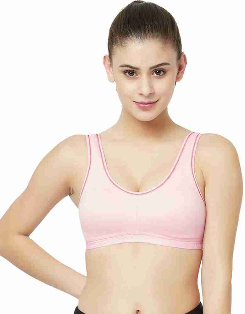 Buy GROVERSONS PARIS BEAUTY Beach Non-Wired Fixed Strap Non Padded Women's  Sports Bra