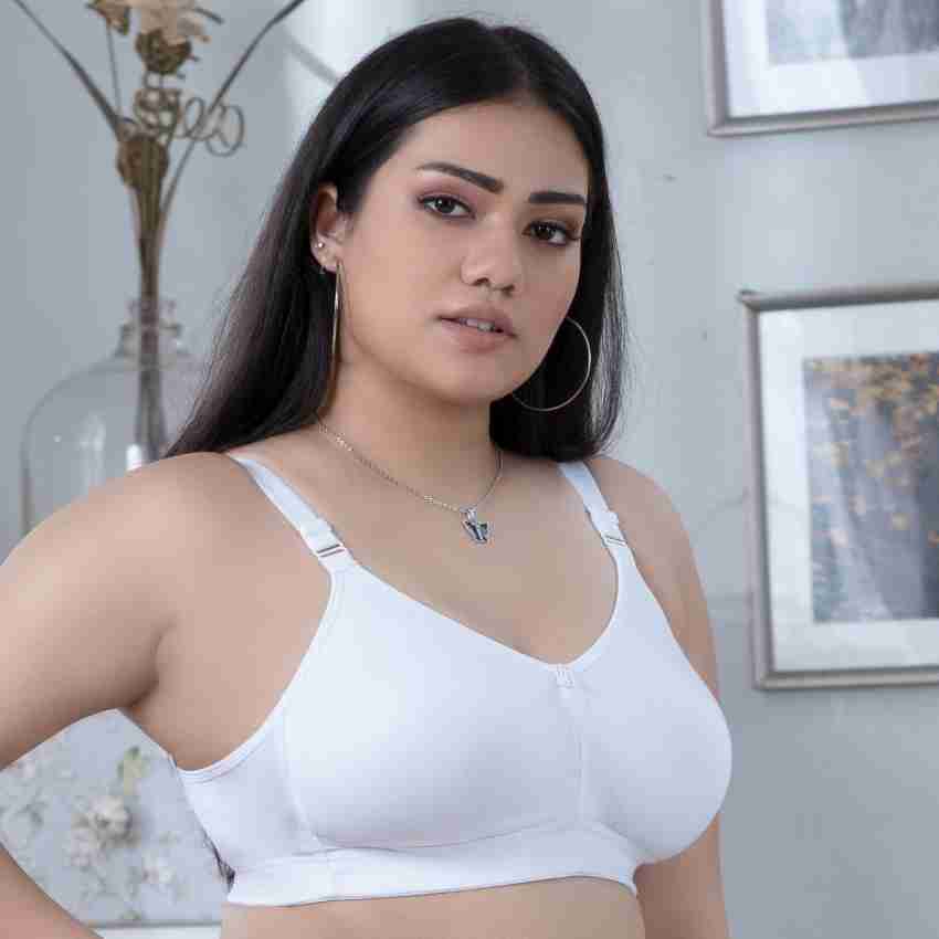 Trylo RIZA COTTONFIT-WHITE-40-G-CUP Women Full Coverage Non Padded Bra -  Buy Trylo RIZA COTTONFIT-WHITE-40-G-CUP Women Full Coverage Non Padded Bra  Online at Best Prices in India