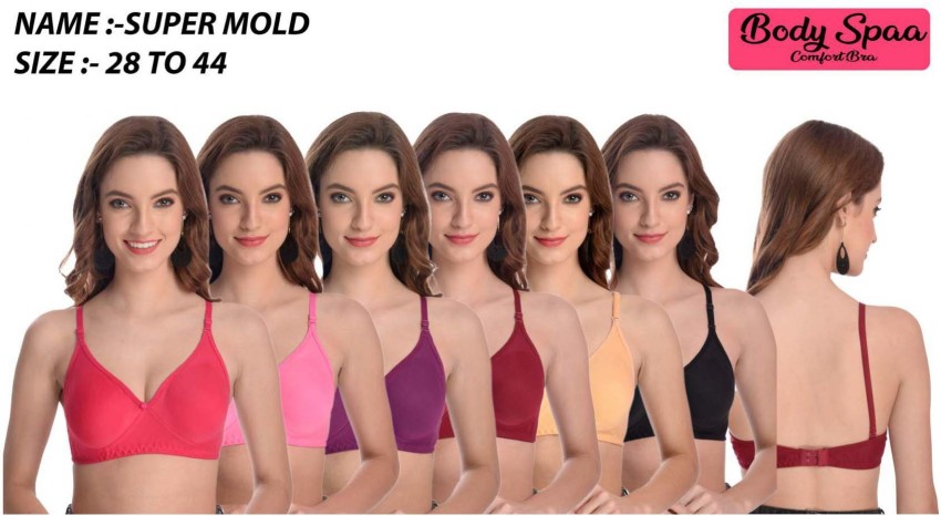 body spaa Super Mold Pack of 3 Women Bralette Non Padded Bra - Buy body  spaa Super Mold Pack of 3 Women Bralette Non Padded Bra Online at Best  Prices in India