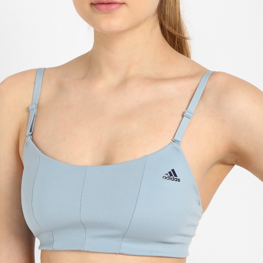 Buy Adidas women lightly padded sport bra light grey Online