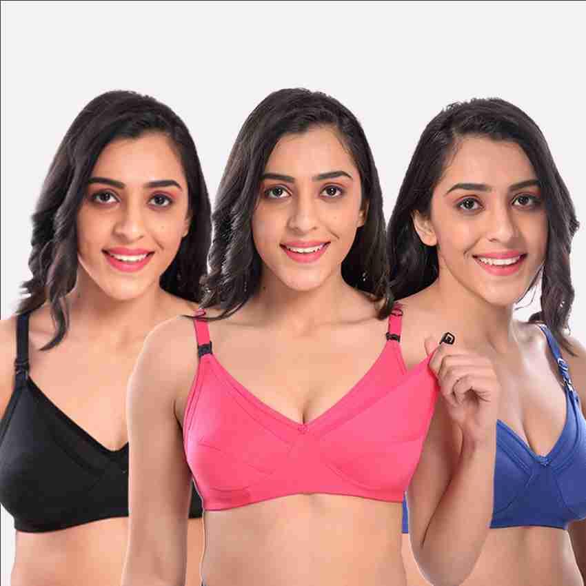 Femzy Cotton Full Cup Non-Padded Feeding Bra Women Maternity/Nursing Non  Padded Bra - Buy Femzy Cotton Full Cup Non-Padded Feeding Bra Women  Maternity/Nursing Non Padded Bra Online at Best Prices in India