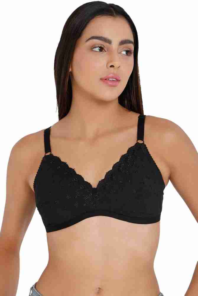 Buy Naidu Hall Women's Bra (Material : Cotton,Color : Black,Size