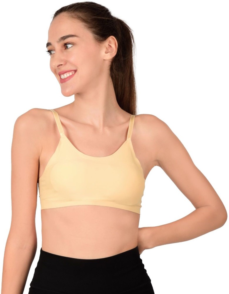 Bare Dezire Non Padded Cotton Wire Free Beginners Bra For Women (Size: 28  to 32,Yellow) Women Training/Beginners Lightly Padded Bra - Buy Bare Dezire  Non Padded Cotton Wire Free Beginners Bra For