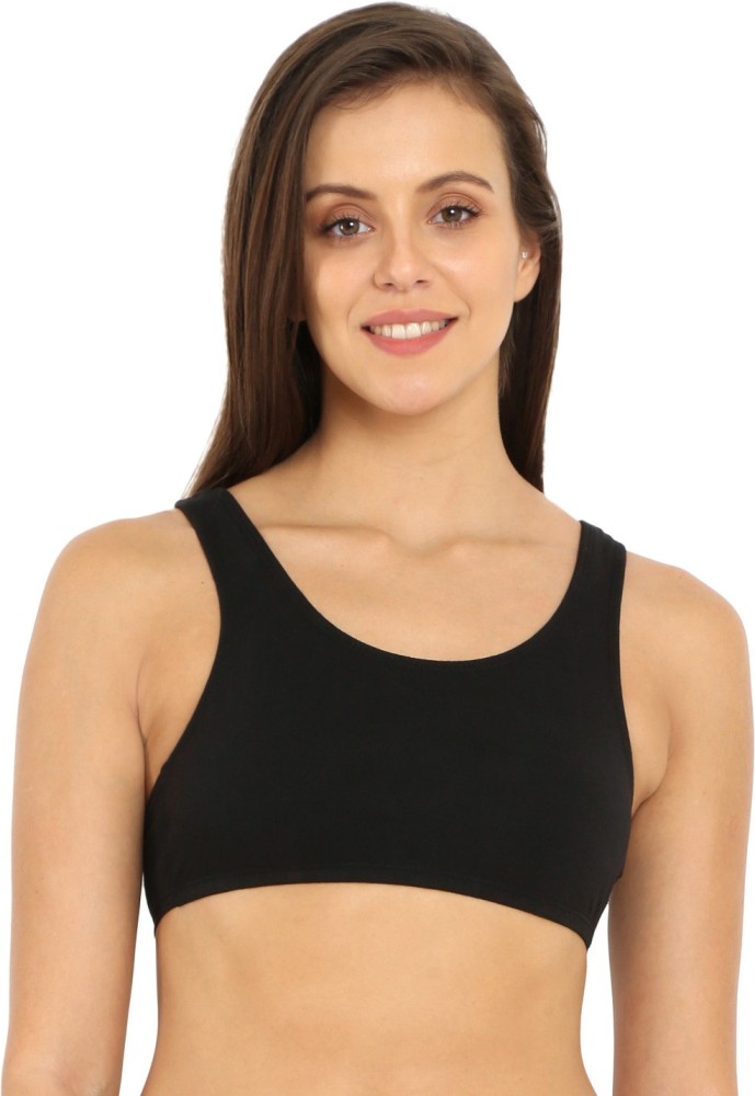 JOCKEY Black Women Sports Non Padded Bra - Buy BLACK JOCKEY Black