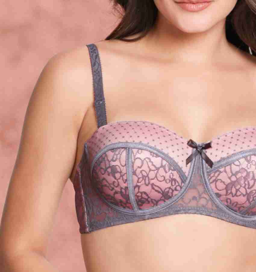 Susie Susie 3/4th Coverage Lace Overlay Balconette Padded Bra