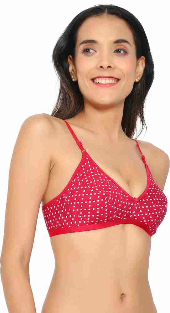 Aimly Aimly Cotton Non-Padded Non-Wired Printed Bra Black Rani Red 36 Pack  of 3 Women Everyday Non Padded Bra - Buy Aimly Aimly Cotton Non-Padded Non-Wired  Printed Bra Black Rani Red 36