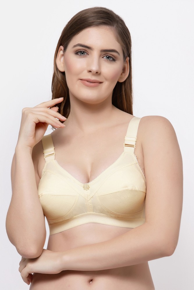 Floret Women's Double Layered Cotton Bra Women Full Coverage Non Padded Bra  - Buy Floret Women's Double Layered Cotton Bra Women Full Coverage Non  Padded Bra Online at Best Prices in India