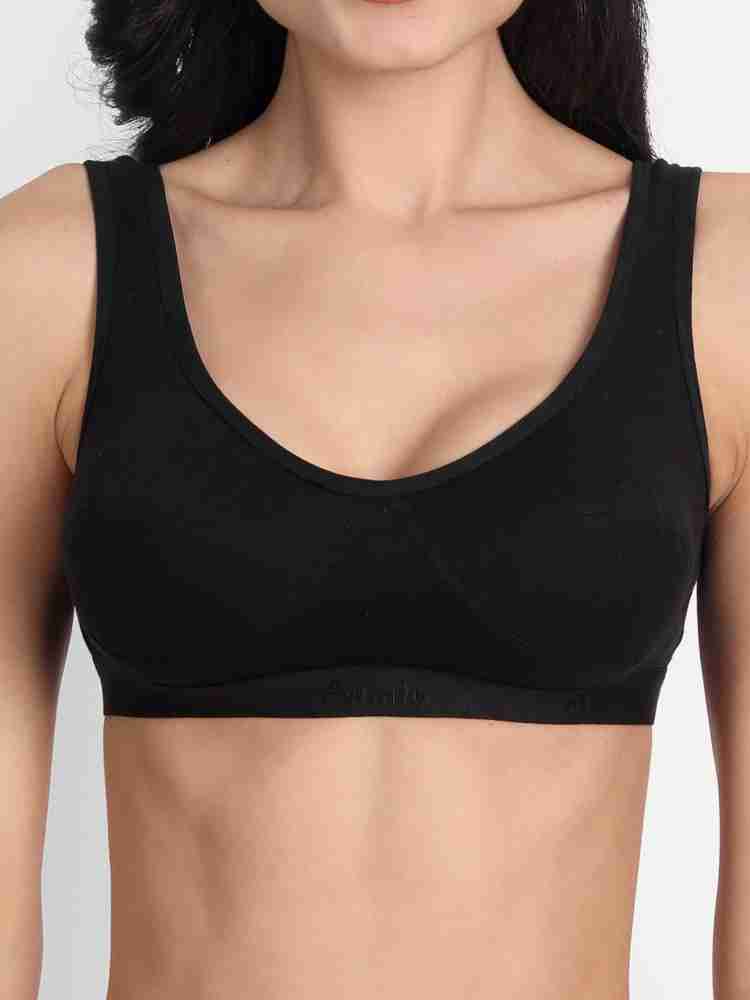 Buy Aimly Black Seamless Non-Padded Non-Wired Sports Bra Online at Best  Prices in India - JioMart.