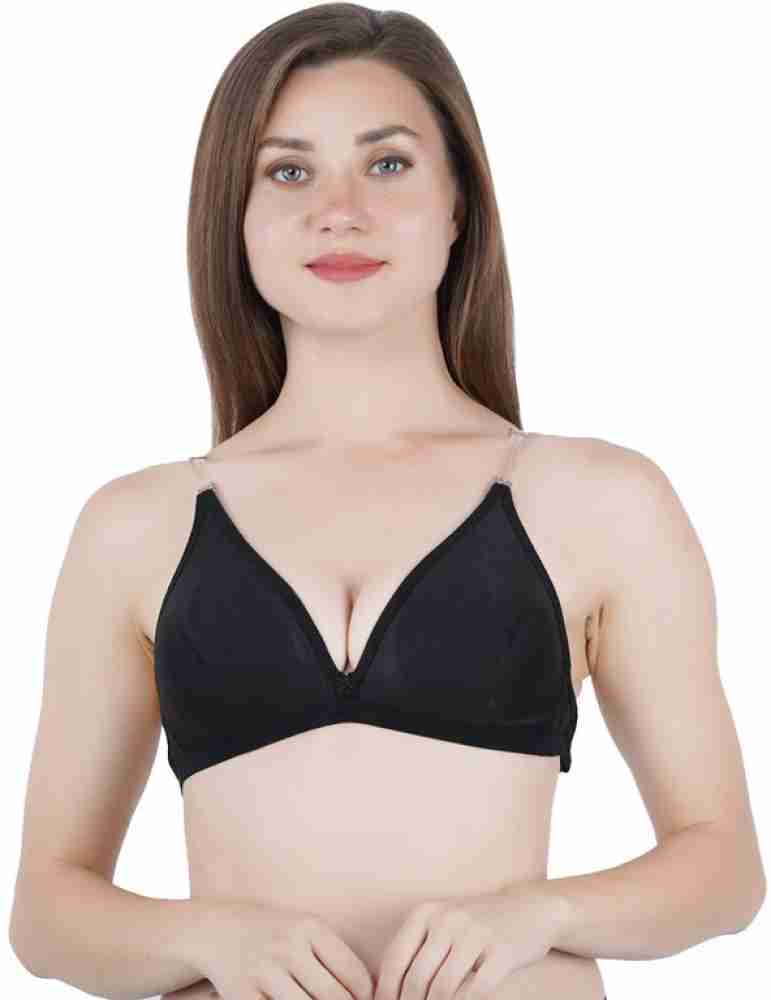 Buy Bewild Full Coverage Backless Non Padded Bra for Women and  Girls/Ladies/Casual/Regular/Cotton/Non Wired/Transparent Strap/Comfort Bra  (B, 38) at