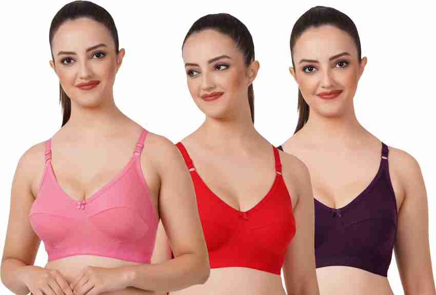 Women's Non Padded Non-Wired Regular Bra-PARIS Combo of 3 – INKURV