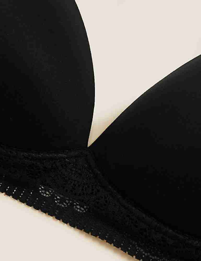 Buy Marks & Spencer Body Soft Non Wired Plunge Bra In Black