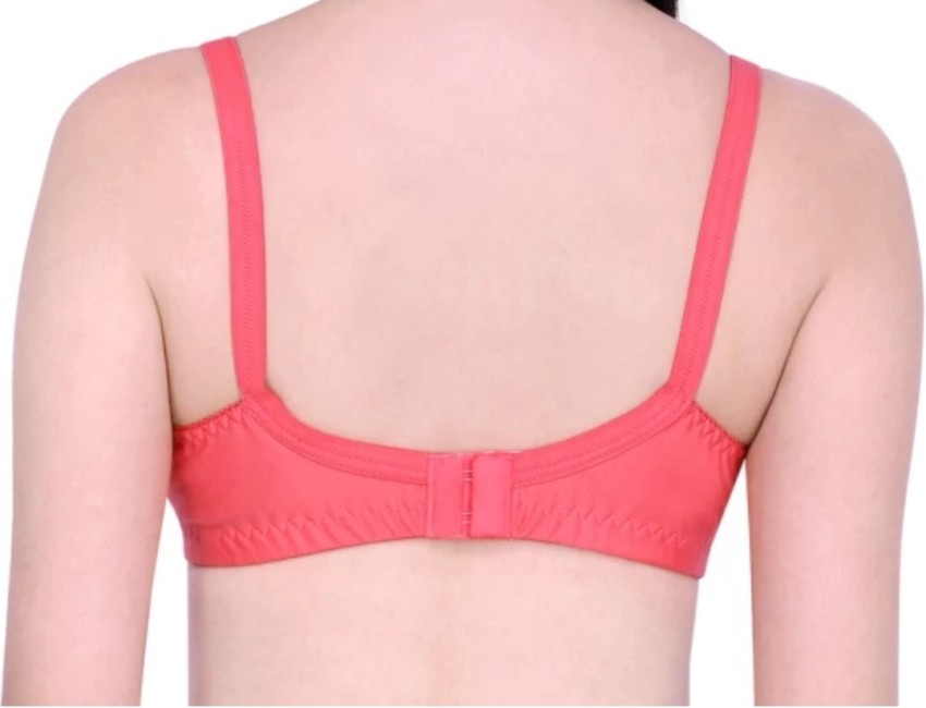 New loveye Women Full Coverage Non Padded Net design Bra(Dark pink