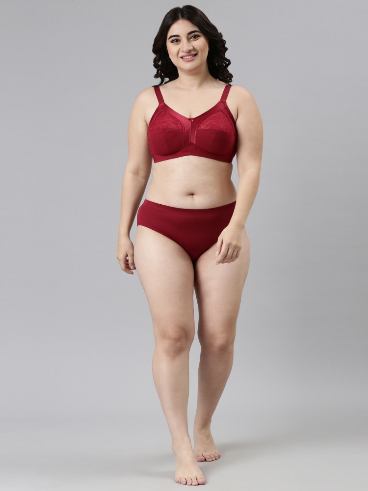 Buy Alies Women's Lacy High Coverage M-Frame Non Padded Comfort Minimizer  Wire-Free Bra Plus Size Online at Best Prices in India - JioMart.