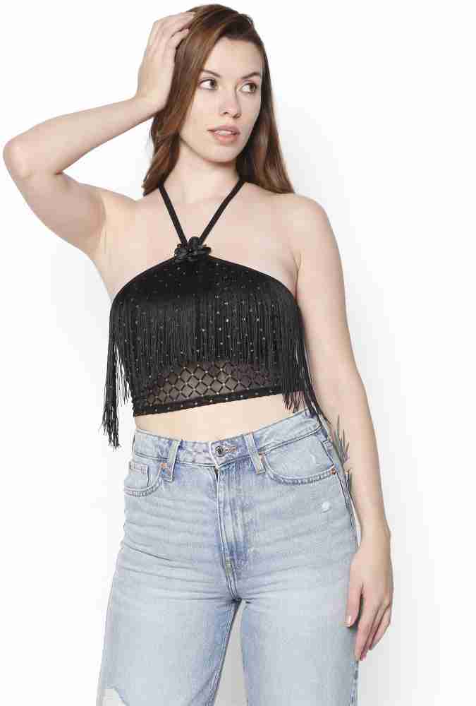 Padded halterneck bralette - Black - Ladies