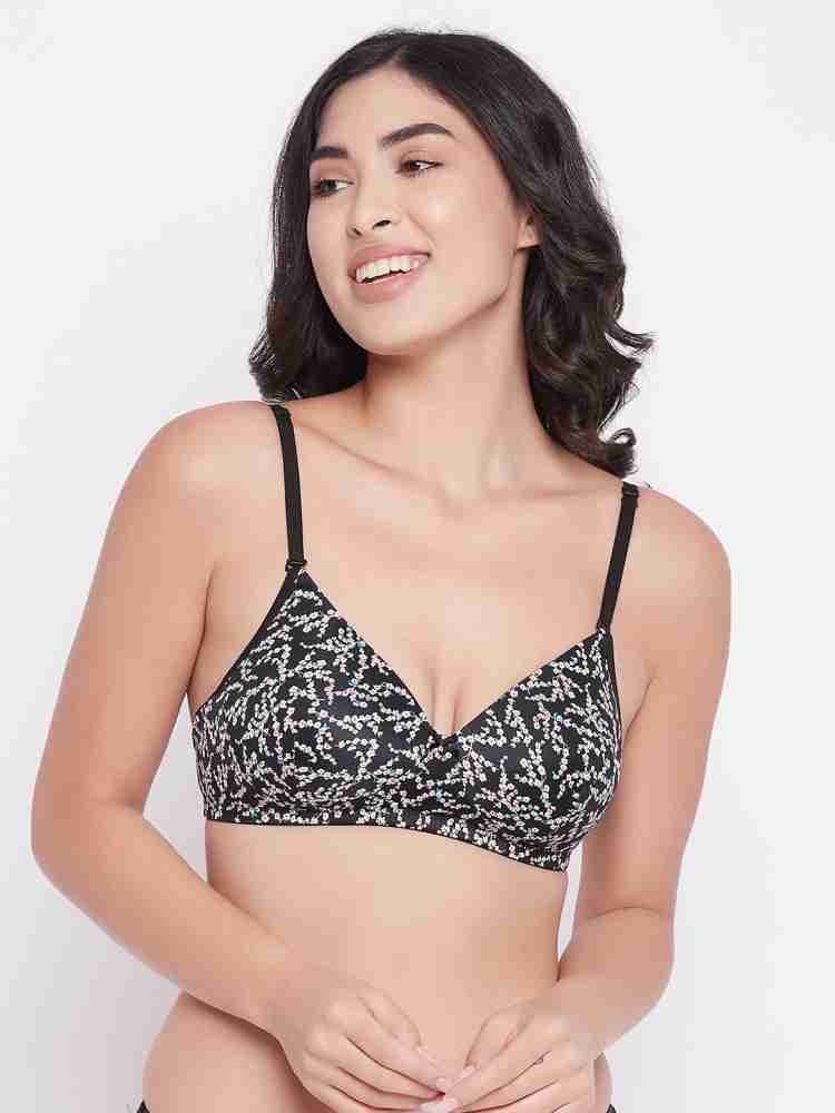 Clovia Padded Non-Wired Full Coverage Printed Multiway T-Shirt Bra In White  