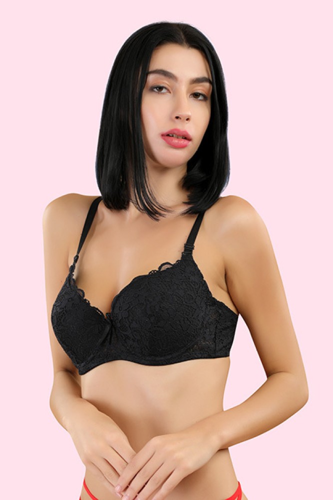 pink strings Pushup Full Coverage Lace Bra Women Push-up Lightly Padded Bra  - Buy pink strings Pushup Full Coverage Lace Bra Women Push-up Lightly  Padded Bra Online at Best Prices in India