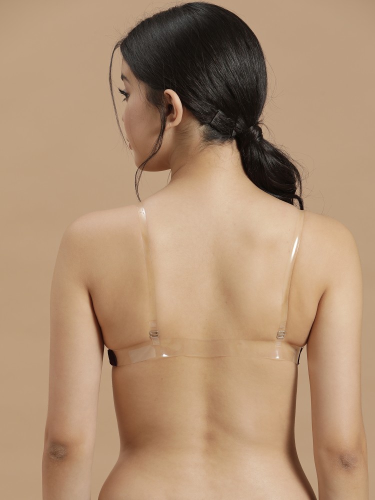 Clovia Bra With Detachable Transparent Back & Shoulder Straps Women T-Shirt  Non Padded Bra