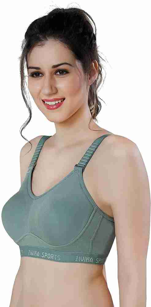 Zivira Low Impact Slip on Sports Bra and Yoga Bra With Adjustable