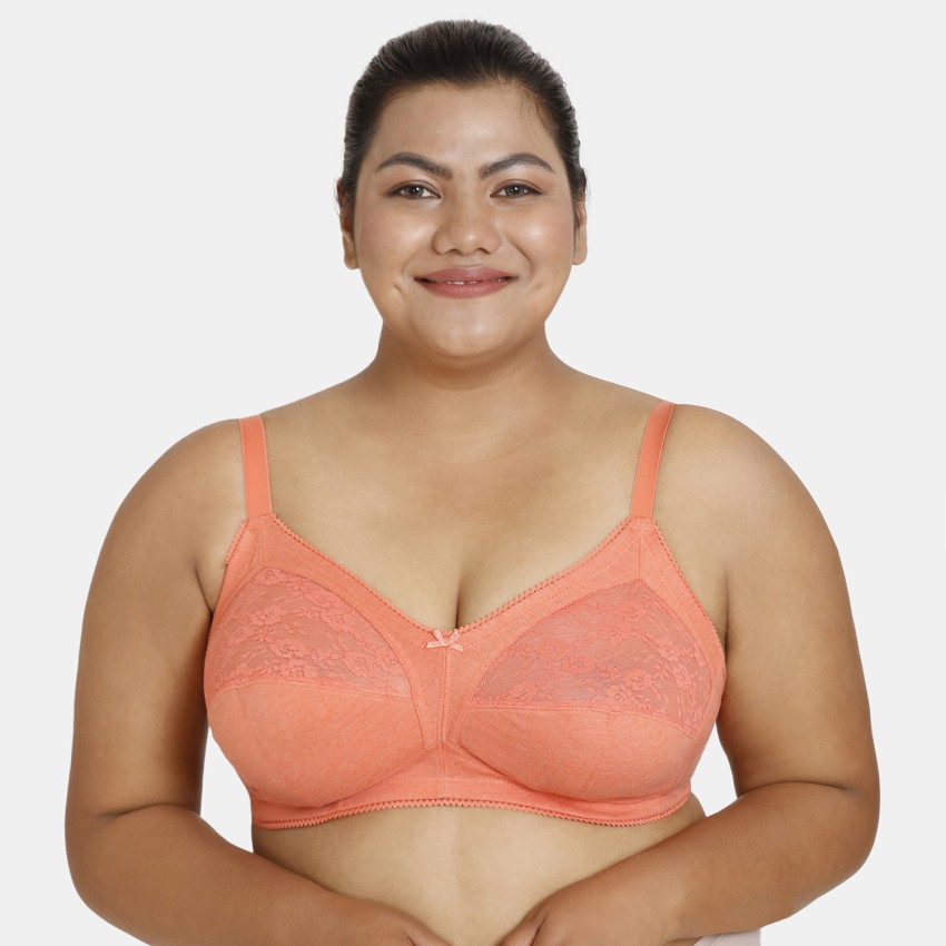 Rosaline by Zivame Women's Polyester Cotton Padded Wired Casual 3/4Th  Coverage T-Shirt Bra (RO1211FASHMYELW0032C_Orange_32C) : : Fashion