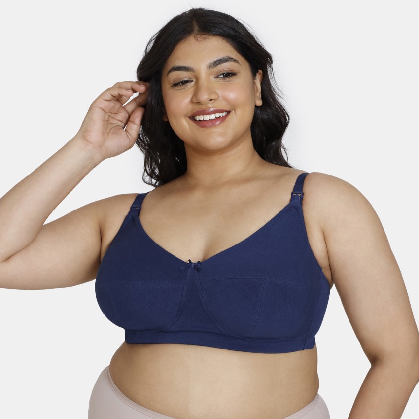 Juliet Double Layered Non Wired Full Coverage Maternity / Nursing Bra -  Navy Blue