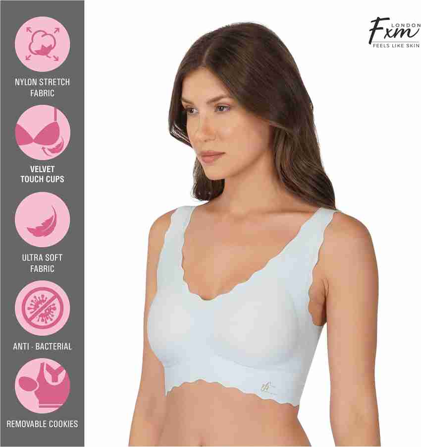 Buy Auletics Women's Bra Panty Laced Soft Cups Wirefree Perfect