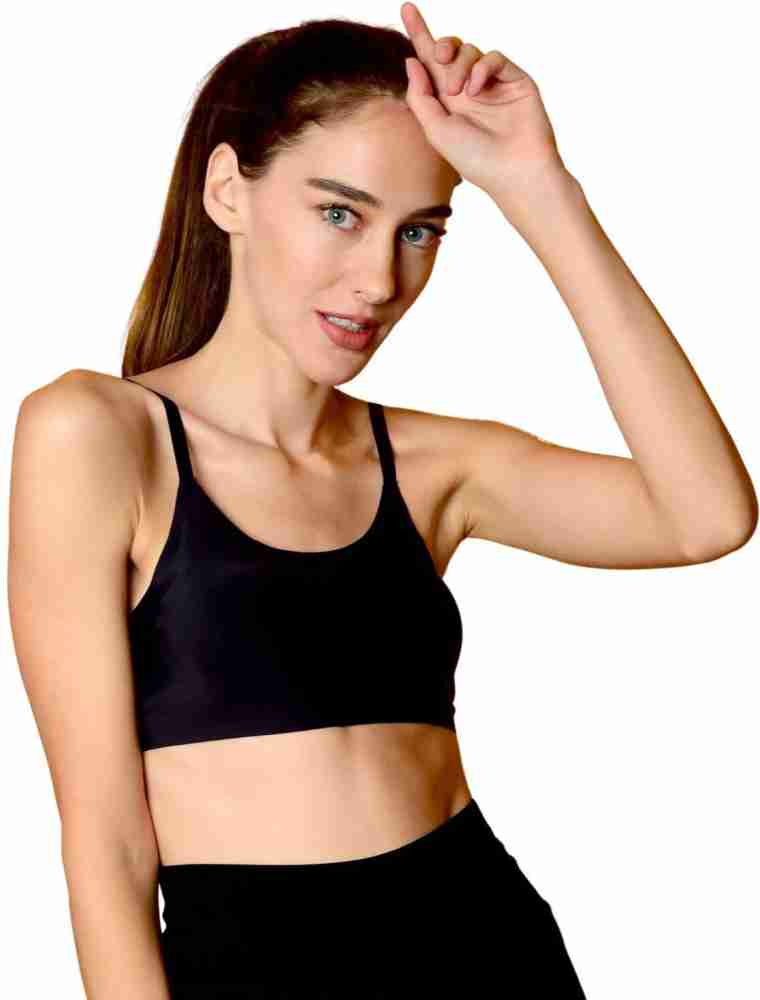 Bare Dezire Pack of 2 Non Padded Cotton Wire Free Beginners Bra For Women  (Black) Women Training/Beginners Lightly Padded Bra - Buy Bare Dezire Pack  of 2 Non Padded Cotton Wire Free