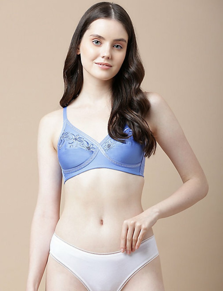 MARKS & SPENCER Cotton Mix Embroidered Bra T337020XFRESH BLUE (36D