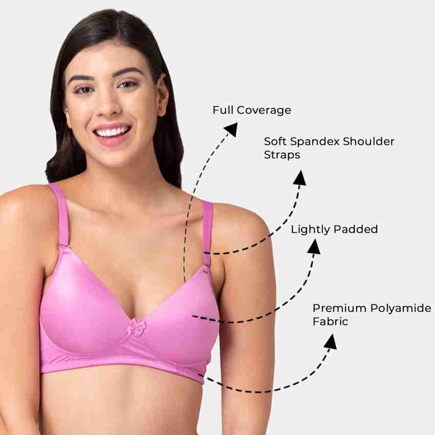 Buy Tweens Padded Non-Wired Full Coverage T-Shirt Bra - Skin at Rs.400  online