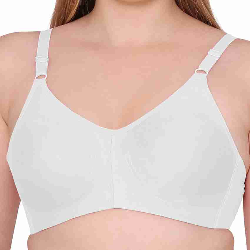 Buy SOUMINIE Seamless 100% Cotton Seamless Cups Full Coverage Bra  (SS-925-WH-2PC-38C) White at