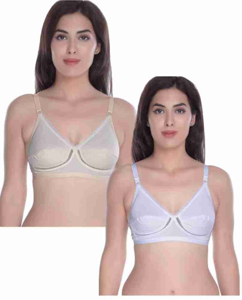 Buy SCTC Women and Girls White Cotton Wire Free Non-Padded Full Coverage  T-Shirt Bra (Size 36) Online at Best Prices in India - JioMart.
