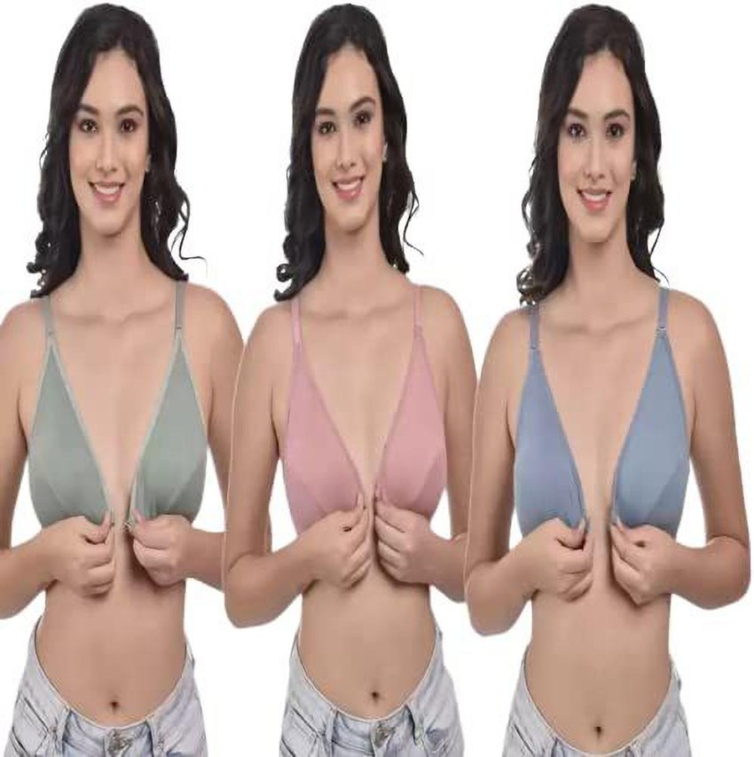 Buy Zunahme Women's Blended Non Padded Non-Wired Regular Bra (Pack