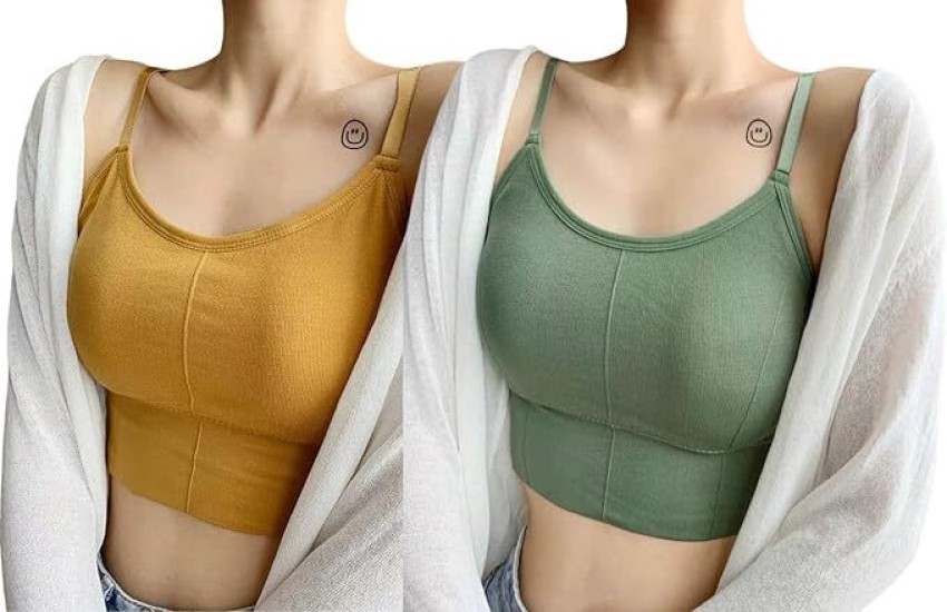 Plain Cotton Blend 646 WOMEN Sports Lightly Padded Bra at Rs 100/piece in  Surat
